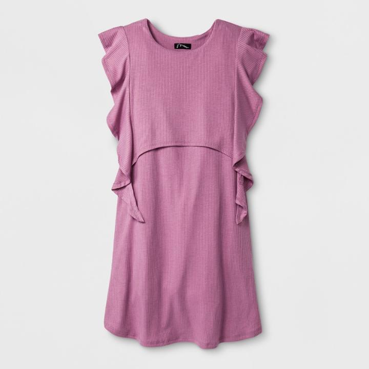 Girls' Flutter Dress - Art Class Purple