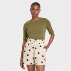 Women's Elbow Sleeve T-shirt - Who What Wear Green