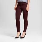 Women's Jeans High Rise Skinny - Mossimo Burgundy