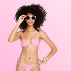 Women's Textured Triangle Bikini Top - Stoney Clover Lane X Target Pink Xxs