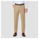Haggar H26 Men's Performance 4 Way Stretch Straight Fit Trouser Pants - Khaki (green)
