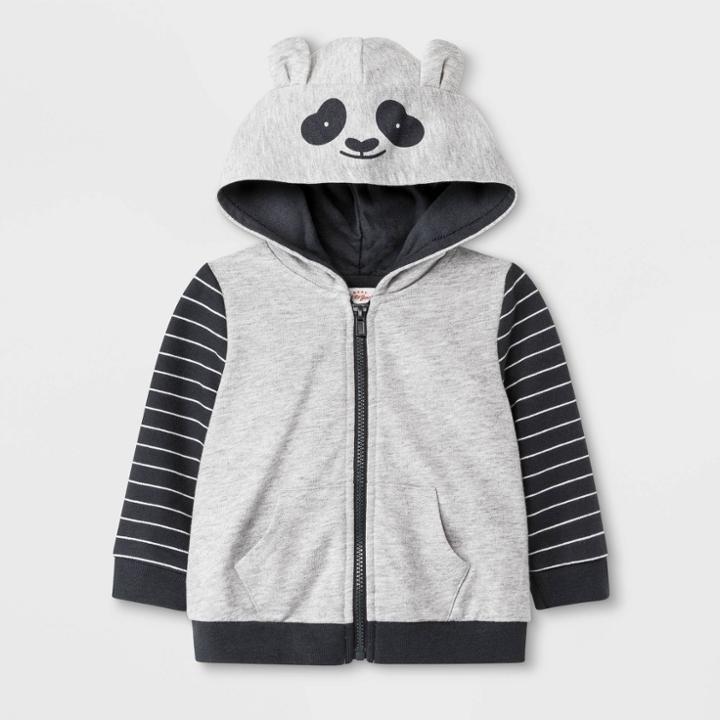 Baby Panda Sweatshirt - Cat & Jack Gray Newborn, Kids Unisex