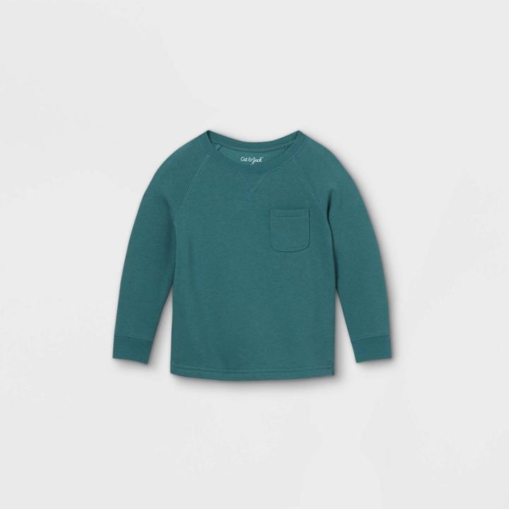 Toddler Knit Pullover Sweatshirt - Cat & Jack Teal