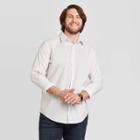 Men's Tall Animal Print Standard Fit Long Sleeve Button-down Dress Shirt - Goodfellow & Co True White