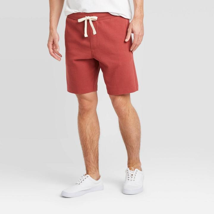 Men's 8.5 Knit Shorts - Goodfellow & Co Chili S, Men's, Size: