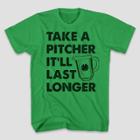 Mad Engine Men's Short Sleeve Pitcher Graphic T-shirt - Kelly Green