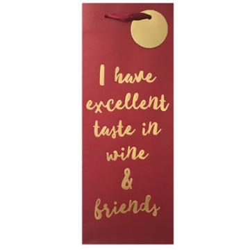 Paper Riot Co. I Have Excellent Taste In Wine & Friends Wine Bag -