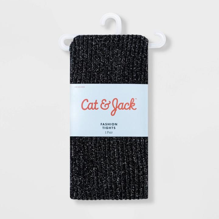 Girls' Sparkle Tights - Cat & Jack Black