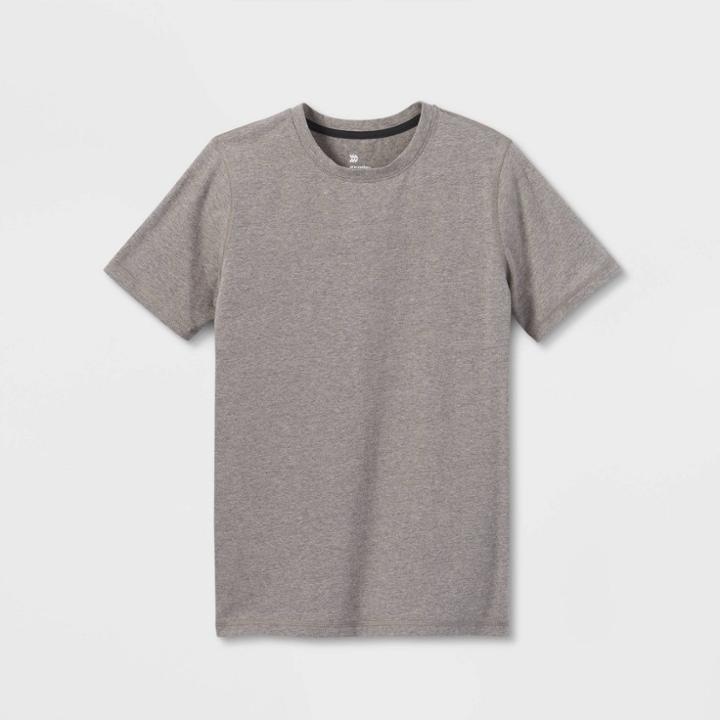 Boys' Short Sleeve T-shirt - All In Motion Heathered Black