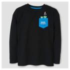Boys' Super Mario Pocket Jumper Long Sleeve T-shirt - Black