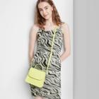 Women's Sleeveless Ruched Side Mesh Overlay Bodycon Dress - Wild Fable White/black Animal Print