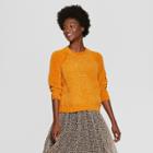 Women's Chenille Pullover - A New Day Copper Yellow