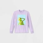 Men's Disney Kermit Long Sleeve Graphic T-shirt - Purple