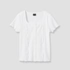 Girls' Button-front Exposed Seam T-shirt - Art Class White