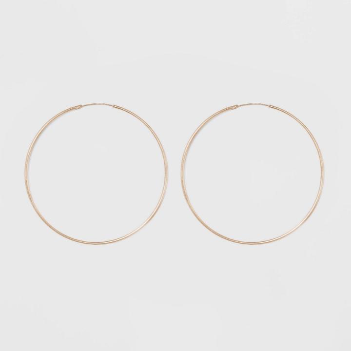 Rose Gold Over Sterling Silver Endless Hoop Fine Jewelry Earrings - A New Day Rose Gold