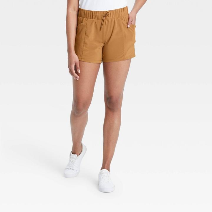 Women's Stretch Woven Shorts - All In Motion Toffee