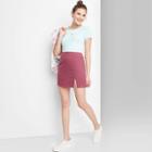 Women's Notch Front A-line Mini Skirt - Wild Fable Grape