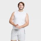 Men's Sleeveless Fitted Muscle T-shirt - All In Motion True White