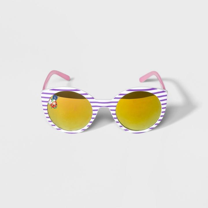 Girls' Shopkins Striped Sunglasses - Purple/white