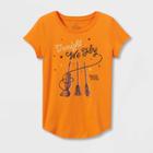 Girls' Hocus Pocus 'tonight We Fly' Halloween Short Sleeve Graphic T-shirt - Orange