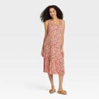 Sleeveless Smocked Maternity Dress - Isabel Maternity By Ingrid & Isabel Melon Pink Floral