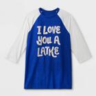 Shinsung Tongsang Men's I Love You A Latke Raglan Sleeve Graphic T-shirt - Blue