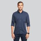 Van Heusen Men's Slim Fit Long Sleeve Button-down Shirt - Dark Blue