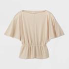 Women's Plus Size Dolman Short Sleeve Blouse - Prologue Cream 1x, Women's, Size: