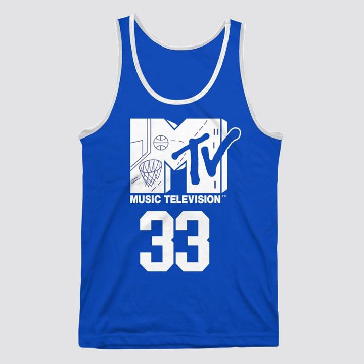 Men's Mtv Vintage Tank Top - Royal Blue