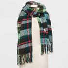 Women's Striped Brushed Yard Color Block Blanket Scarf - Wild Fable Green One Size, Women's