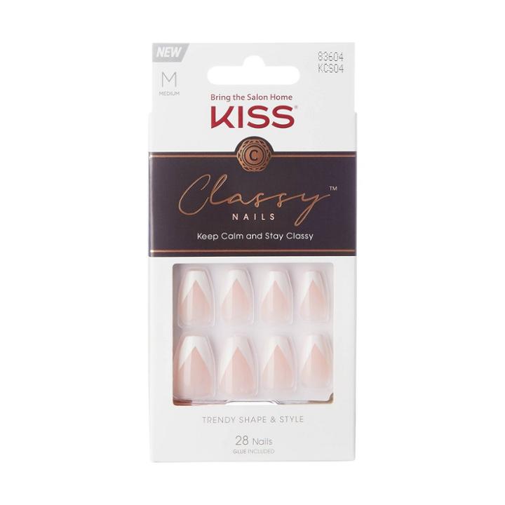 Kiss Products Classy Medium Coffin Ready-to-wear Fake Nails - Silk Dress