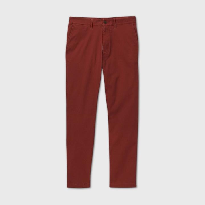 Men's Athletic Fit Chino Pants - Goodfellow & Co Red