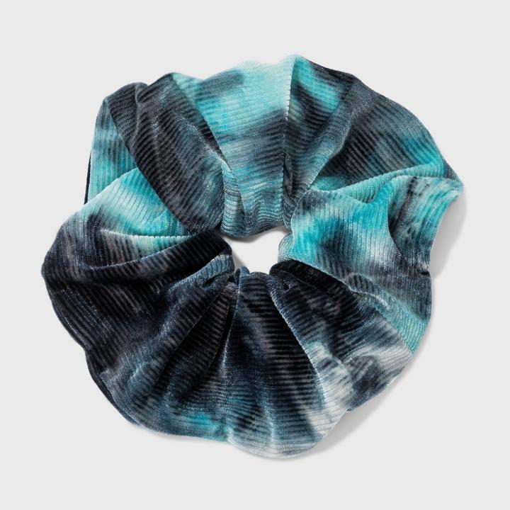 Ribbed Tie-dye Velvet Jumbo Twister - Wild Fable