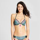 Women's Shore Light Lift Bikini Top - Shade & Shore Teal Boho Stripe 34c,