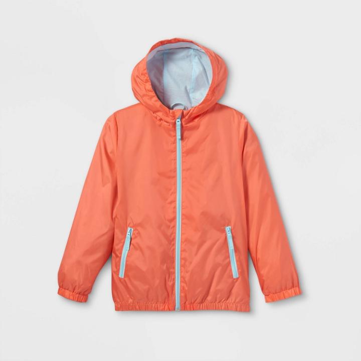 Girls' Windbreaker Jacket - Cat & Jack Coral