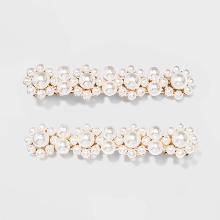 Cultural Hair Pearl 2pc - A New Day White, Gold