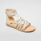 Girls' Dion Gladiator Ankle Strap Sandals - Cat & Jack Gold