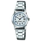 Women's Solar-powered Easy Reader Bracelet Watch Silver (ltps100d-7bvcf) - Casio