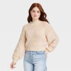 Women's Mock Turtleneck Pullover Sweater - Universal Thread Light Yellow