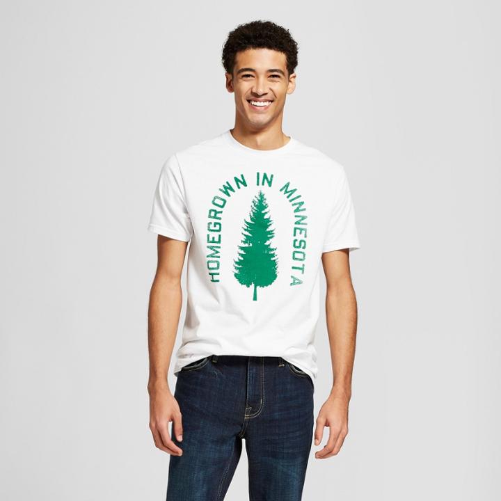 Men's Short Sleeve Home Grown Graphic T-shirt - Awake White