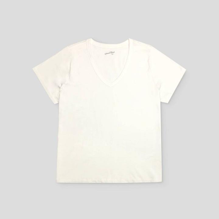 Women's Plus Size Short Sleeve V-neck T-shirt - Universal Thread White 1x, Women's,