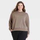 Women's Plus Size Sweatshirt - A New Day Brown