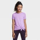 Petitegirls' Short Sleeve Side-tie Studio T-shirt - All In Motion Purple