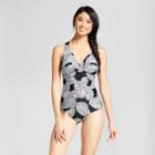 Clean Water Women's Paisley X Back One Piece Swimsuit - Black/white