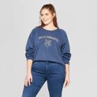 Warner Brothers Women's Harry Potter Plus Size Hogwarts Graphic Sweatshirt - (juniors') Blue
