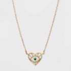 Sugarfix By Baublebar Evil Eye Heart Pendant Necklace - Gold