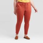 Women's Plus Size Mid-rise Skinny Jeans - Universal Thread Rust 14w, Women's, Red