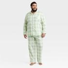 No Brand Men's Big & Tall Spring Plaid Matching Family Pajama
