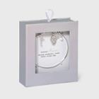 No Brand Stainless Steel Mama Round Heart Charm Cubic Zirconia Charm Bangle Bracelet -
