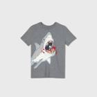 Boys' Short Sleeve Christmas Shark Graphic T-shirt - Cat & Jack Gray